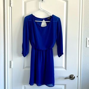 Sheer sleeve dress
